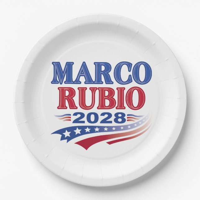 Marco Rubio 2028 (3st) Paper Plate (Front)