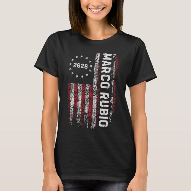 Marco Rubio 2028 President 48 Election Campaign Us T-Shirt (Front)