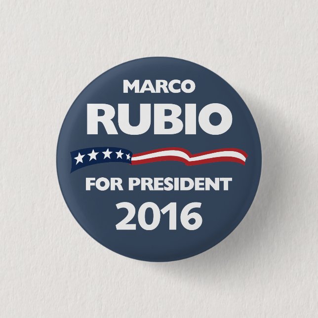 Marco Rubio for president 2016 3 Cm Round Badge (Front)