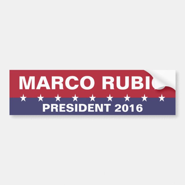 MARCO RUBIO for President 2016 Bumper Sticker (Front)