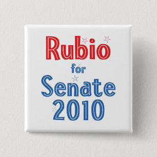 Marco Rubio for Senate 2010 Star Design 15 Cm Square Badge