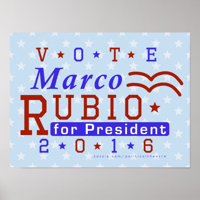 Marco Rubio President 2016 Election Republican Poster (Front)