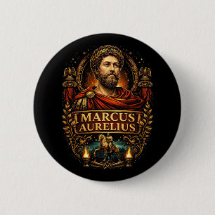 Marcus Aurelius 6 Cm Round Badge