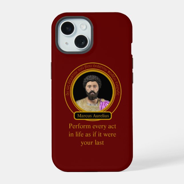 Marcus Aurelius' Acting iPhone 15 Case (Back)