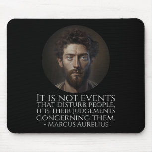 Marcus Aurelius - Ancient Roman Stoic Philosophy Q Mouse Pad