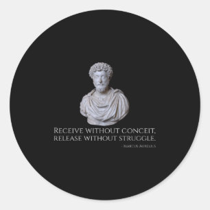 Marcus Aurelius - Ancient Rome Stoic Philosophy Qu Classic Round Sticker