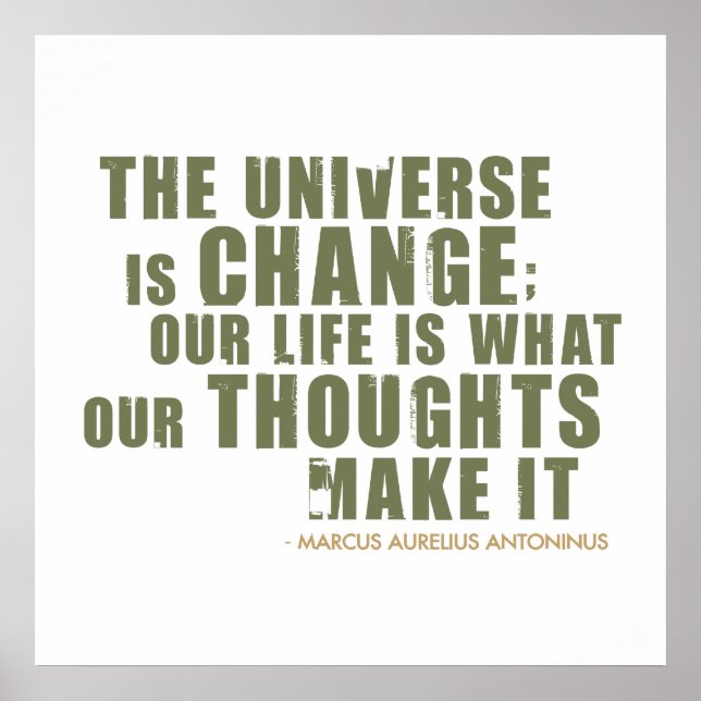 Marcus Aurelius Antoninus Quote Poster (Front)