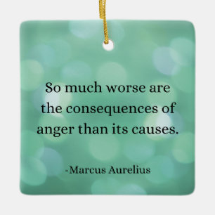 Marcus Aurelius: Conquer Anger, Find Inner Peace Ceramic Ornament