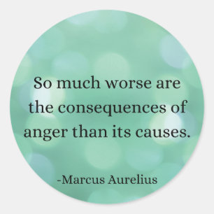 Marcus Aurelius: Conquer Anger, Find Inner Peace Classic Round Sticker