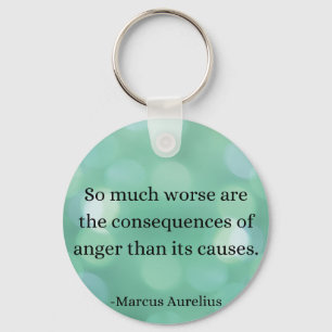 Marcus Aurelius: Conquer Anger, Find Inner Peace Key Ring