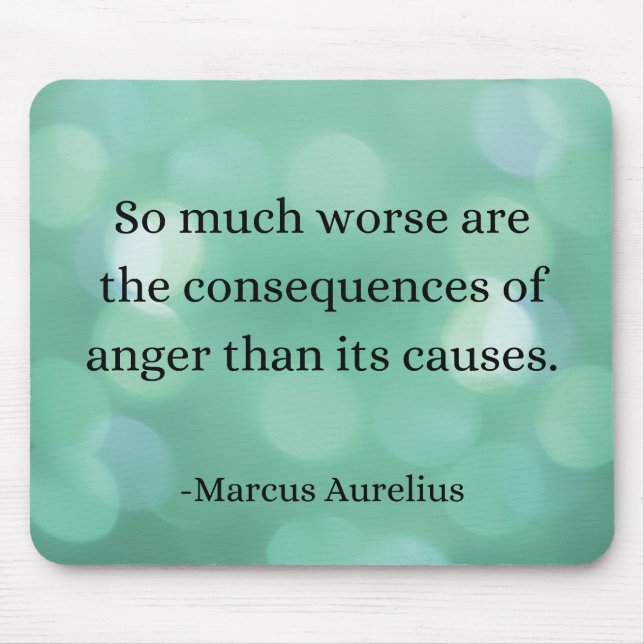 Marcus Aurelius: Conquer Anger, Find Inner Peace Mouse Pad (Front)