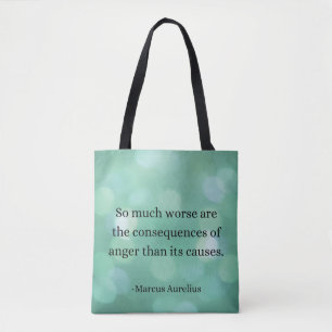 Marcus Aurelius: Conquer Anger, Find Inner Peace Tote Bag