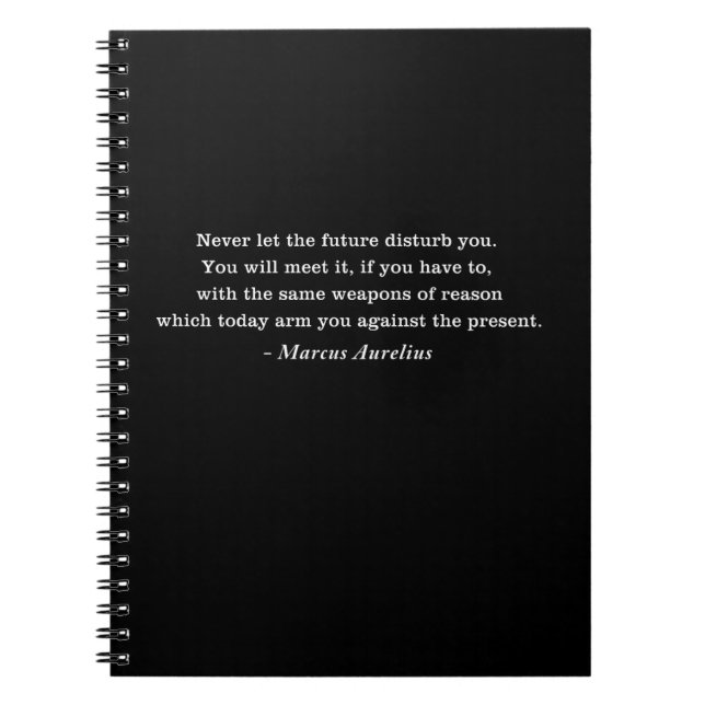 Marcus Aurelius Future Stoic Quote Notebook (Front)