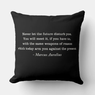 Marcus Aurelius Future Stoicism Quote Cushion