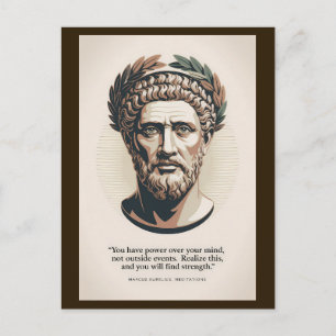 Marcus Aurelius Meditations Quote Illustration Art Postcard