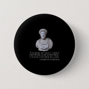 Marcus Aurelius - Motivational Stoicism Philosophy 6 Cm Round Badge