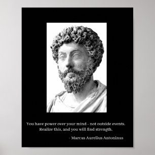 Marcus Aurelius Poster - Black / White