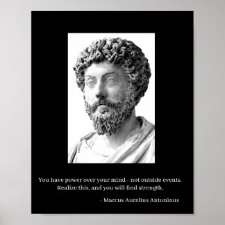 Marcus Aurelius Poster - Black / White