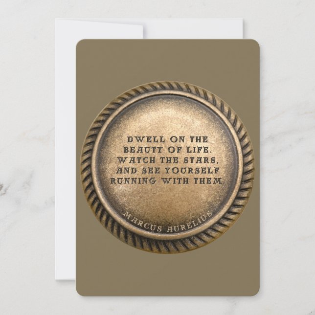 Marcus Aurelius Quote Dwell on the beauty of life  Holiday Card (Front)