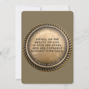 Marcus Aurelius Quote Dwell on the beauty of life  Holiday Card