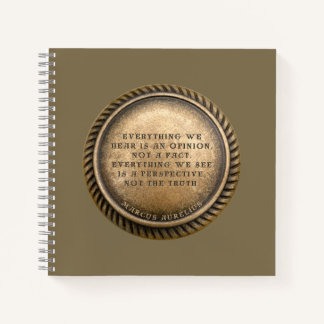 Marcus Aurelius Quote Opinionated Coin Notebook
