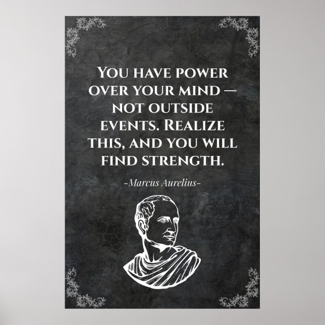 Marcus Aurelius quote. Wise Poster (Front)