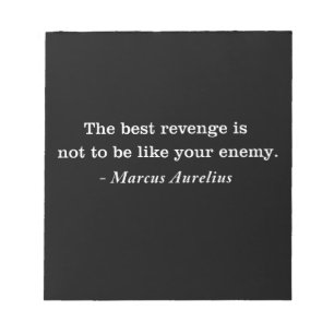 Marcus Aurelius Revenge Stoic Quote Notepad