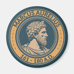 Marcus Aurelius Roman Emperor Illustration Badge Magnet