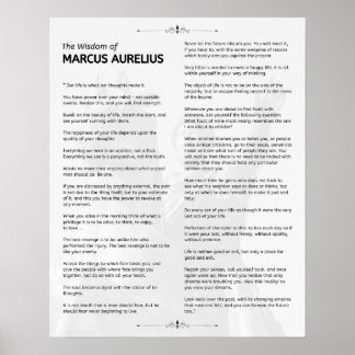 Marcus Aurelius Stoic Meditations. The Wisdom of Poster