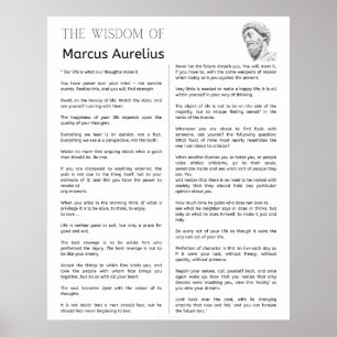 Marcus Aurelius Stoic Meditations. The Wisdom of Poster