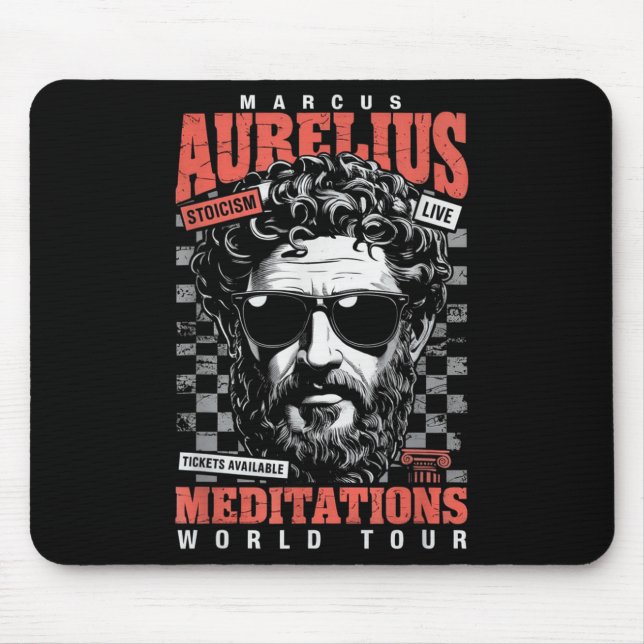 Marcus Aurelius Stoic Philosoper Quote Motivationa Mouse Pad (Front)