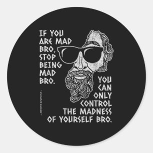 Marcus Aurelius Stoic Philosopher Ancient Roman Jo Classic Round Sticker