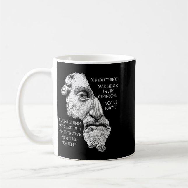 Marcus Aurelius Stoic Philosophy Novel Philosopher Coffee Mug (Left)