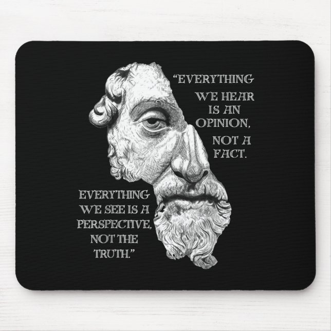 Marcus Aurelius Stoic Philosophy Novel Philosopher Mouse Pad (Front)