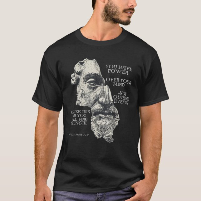 Marcus Aurelius Stoic Philosophy Roman Philosopher T-Shirt (Front)