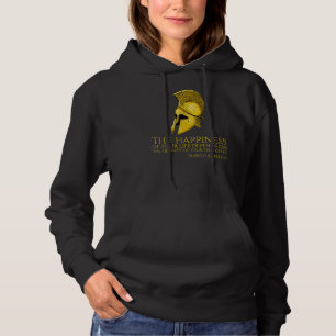 Marcus Aurelius Stoic Quote On Happness Roman Ph Hoodie