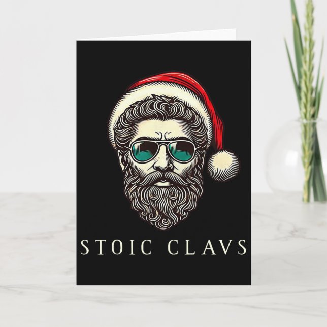 Marcus Aurelius Stoic Santa Claus Stoicism Funny C Card (Front)