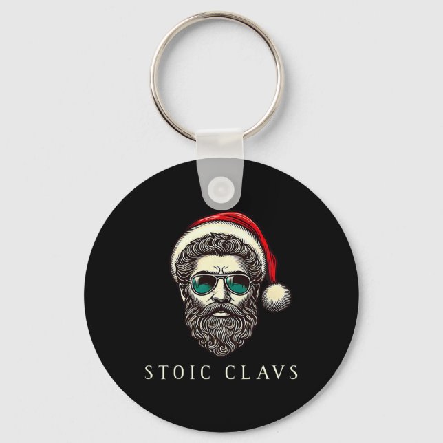 Marcus Aurelius Stoic Santa Claus Stoicism Funny C Key Ring (Front)