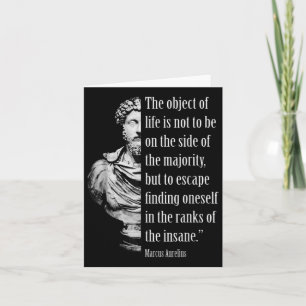 Marcus Aurelius Stoic Wisdom Majority Insanity Art Card