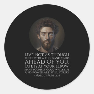 Marcus Aurelius Stoicism - Roman Stoic Philosophy  Classic Round Sticker
