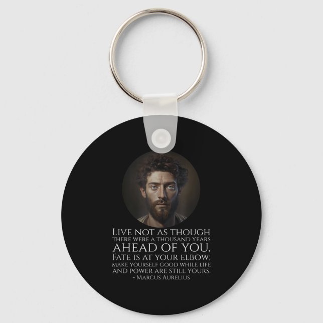 Marcus Aurelius Stoicism - Roman Stoic Philosophy  Key Ring (Front)