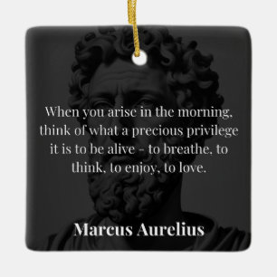 Marcus Aurelius's Morning Reflection Ceramic Ornament