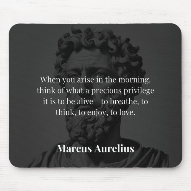 Marcus Aurelius's Morning Reflection: Gratitude fo Mouse Pad (Front)