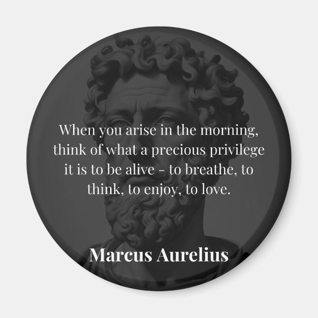Marcus Aurelius's Morning Reflection Magnet (Front)