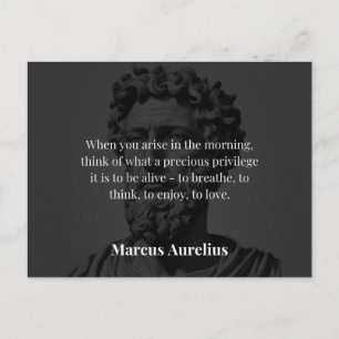 Marcus Aurelius's Morning Reflection Postcard