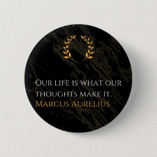 Marcus Aurelius's Truth: Shaping Life 6 Cm Round Badge