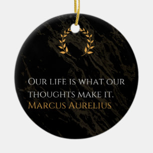 Marcus Aurelius's Truth: Shaping Life Ceramic Ornament
