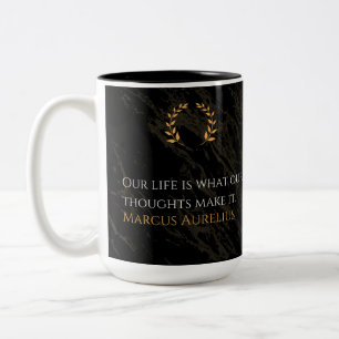 Marcus Aurelius's Truth: Shaping Life Two-Tone Coffee Mug