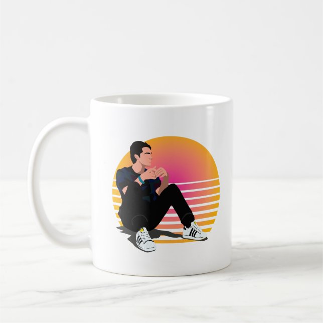 Marcus Baker retro vibe 90s Coffee Mug (Left)
