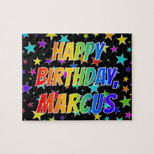 "MARCUS" First Name, Fun "HAPPY BIRTHDAY" Jigsaw Puzzle